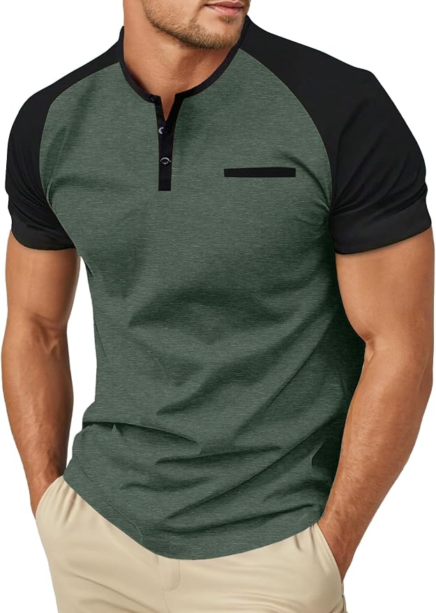 Men’s Cotton Henley T-Shirt